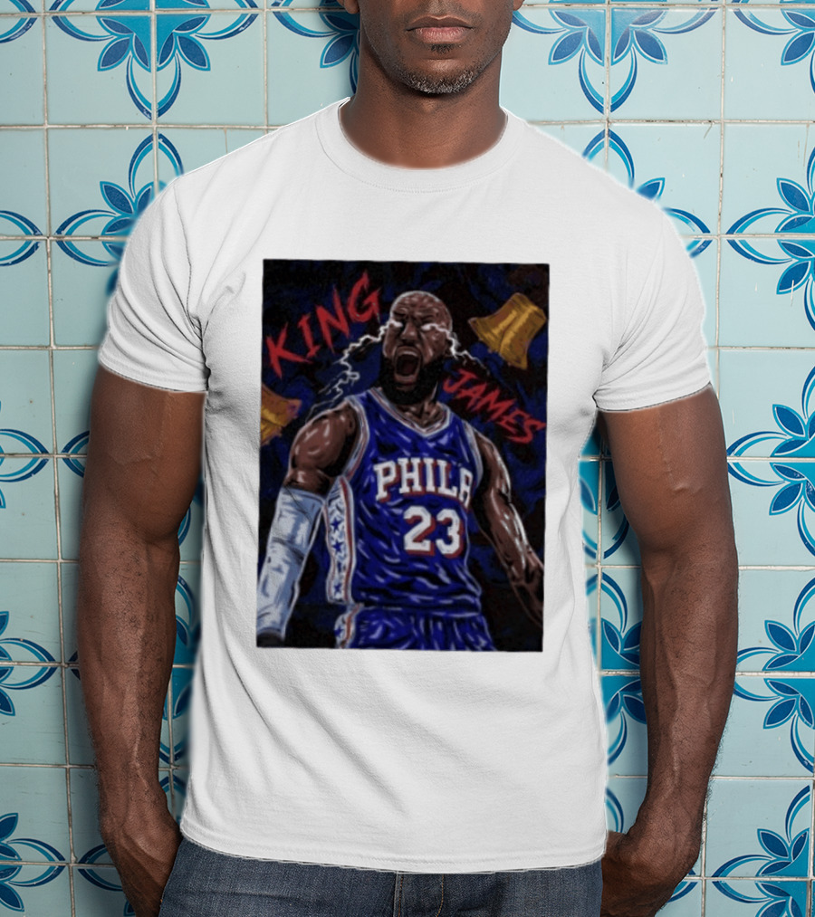 King James No 23 Phila Basketball Philadelphia 76ers T-Shirt