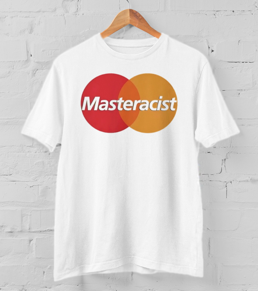 Masteracist Parody Branding With Overlapping Red And Orange Circles T-Shirt