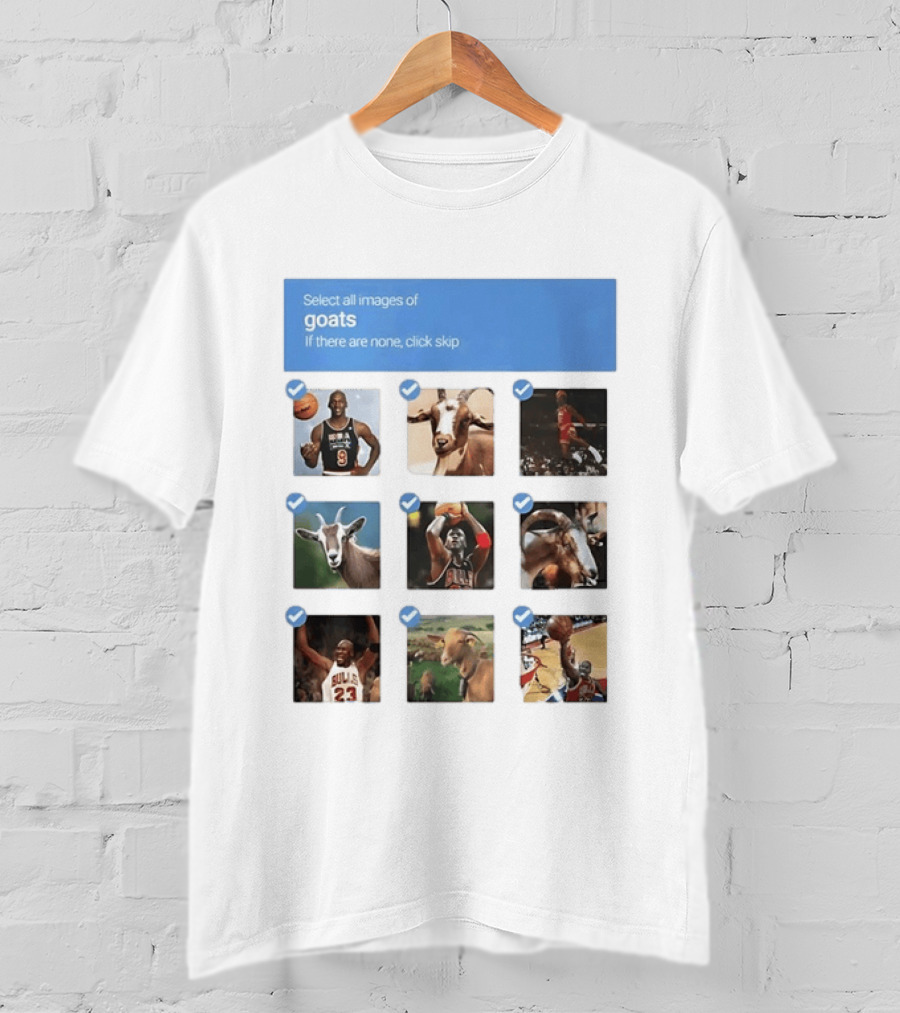 Michael Jordan Chicago Bulls Goat Meme Basketball Legend Select Goats T-Shirt