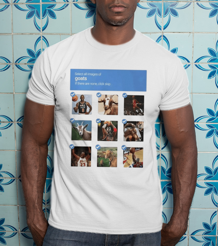 Michael Jordan Chicago Bulls Goat Meme Basketball Legend Select Goats T-Shirt