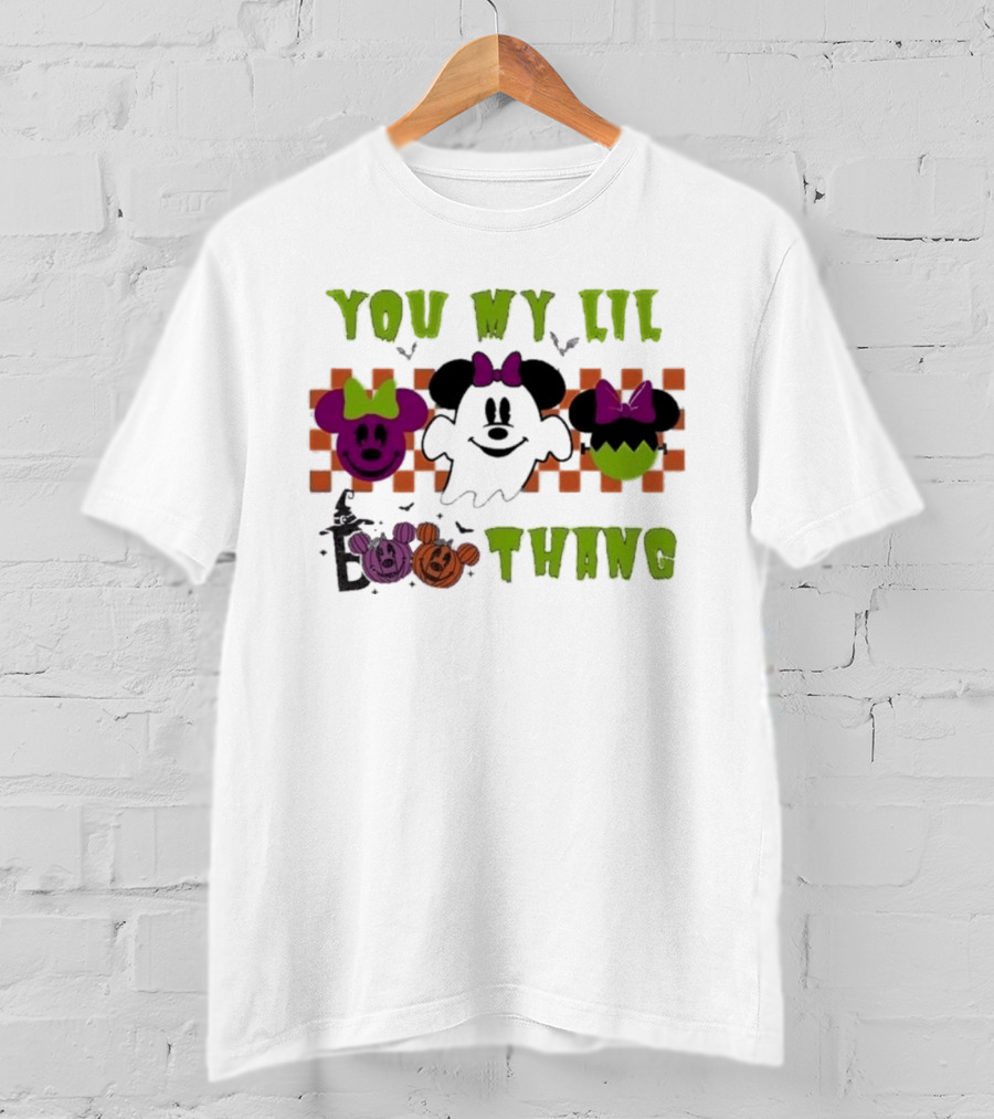 You My Lil Boo Thang Halloween Minnie Mouse Ghost Pumpkins T-Shirt