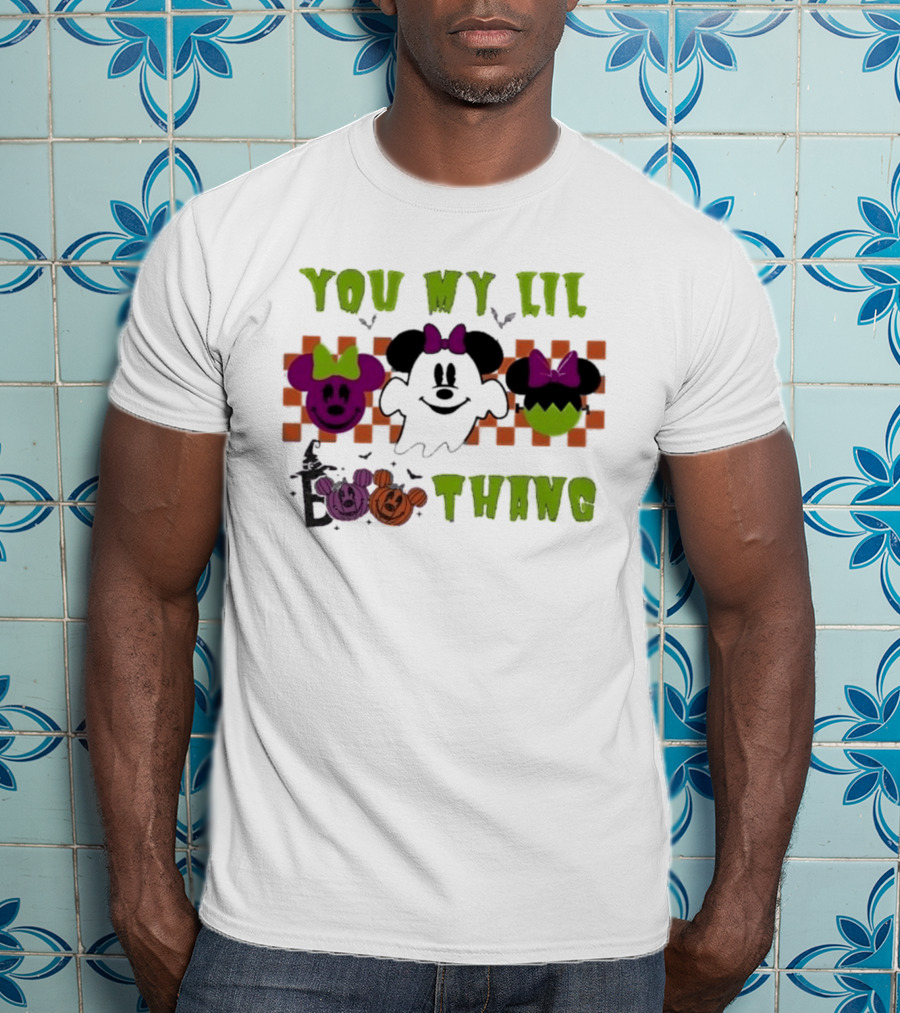 You My Lil Boo Thang Halloween Minnie Mouse Ghost Pumpkins T-Shirt