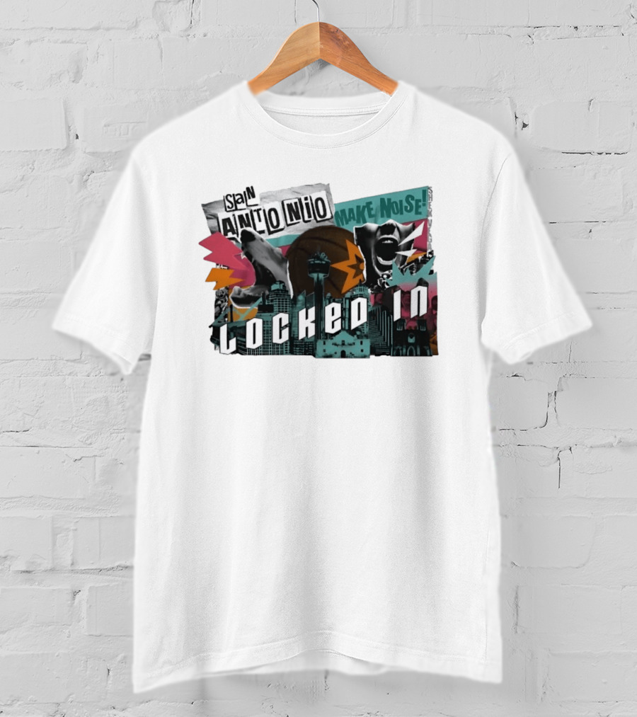 San Antonio Spurs Locked In Make Noise Basketball T-Shirt
