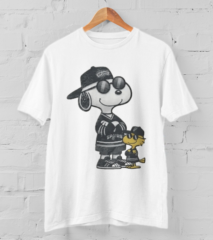 Snoopy Woodstock San Antonio Spurs NBA Fans T-Shirt