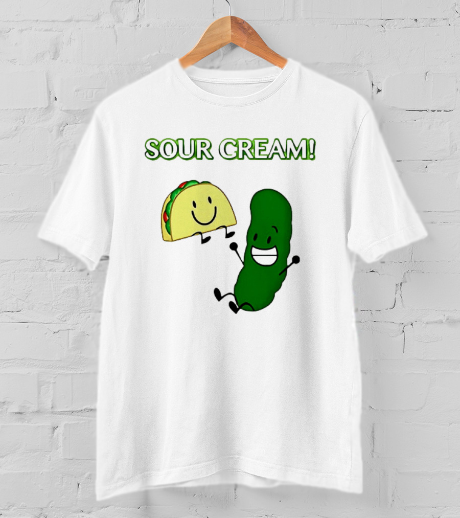 Sour Cream Pickle And Taco Happy Characters T-Shirt