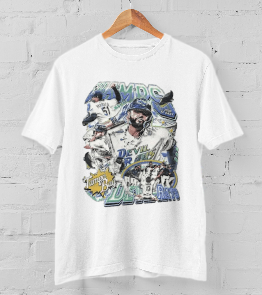 Tampa Bay Devil Rays 2026 AL East Champs Peralta Camino Baseball Triumph T-Shirt