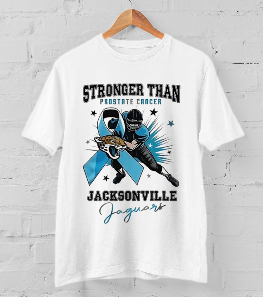 Jacksonville Jaguars Football Support Stronger Than Prostate Cancer Awareness T-Shirt