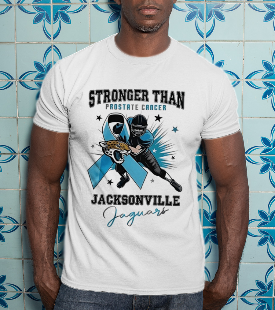 Jacksonville Jaguars Football Support Stronger Than Prostate Cancer Awareness T-Shirt