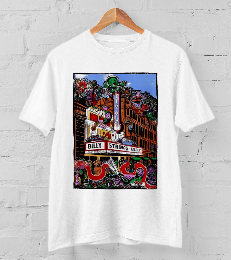 Billy Strings Live Tivoli Theatre Chattanooga Tennessee 2026 Psychedelic Concert T-Shirt