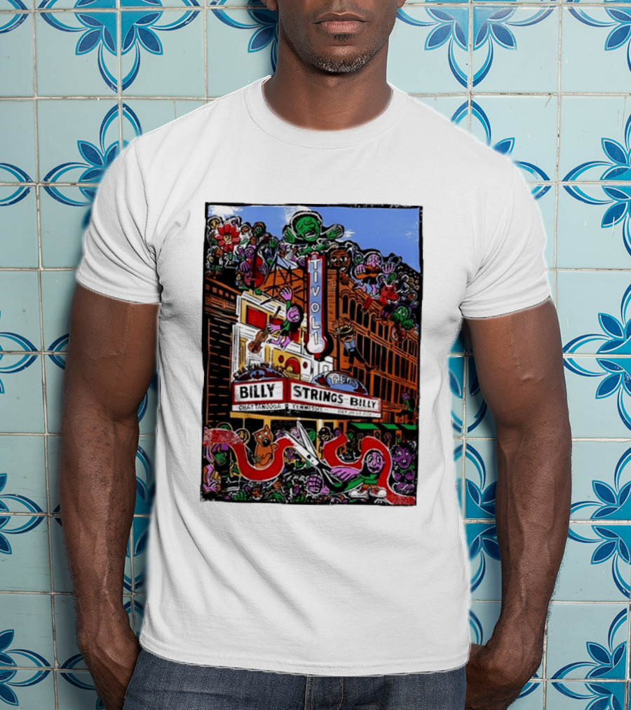 Billy Strings Live Tivoli Theatre Chattanooga Tennessee 2026 Psychedelic Concert T-Shirt