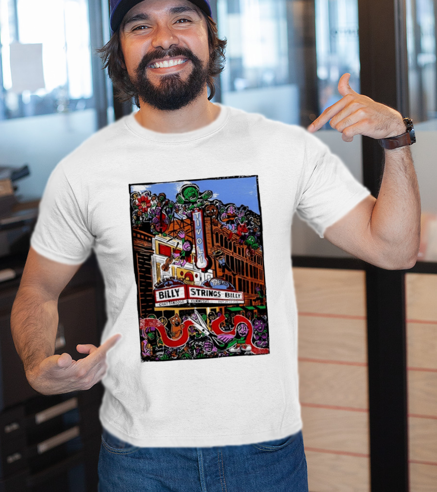 Billy Strings Live Tivoli Theatre Chattanooga Tennessee 2026 Psychedelic Concert T-Shirt