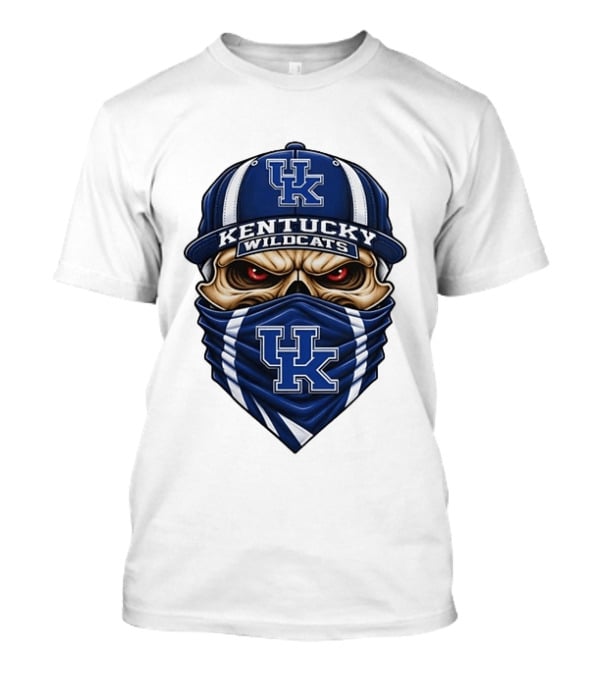 Kentucky Wildcats Skull Bandana UK Cap Fan Gear T-Shirt