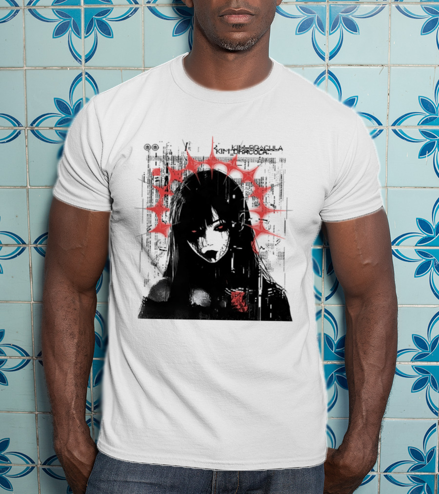 Kim Dracula Glitch Alternative Metal Red Star Burst T-Shirt