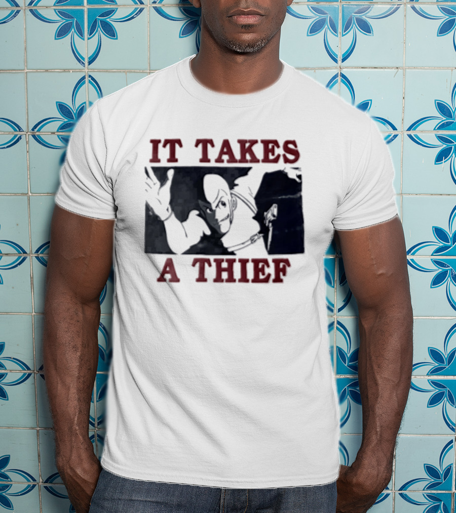 Lupin The Third It Takes A Thief Anime Man Reaching Out Gun T-Shirt