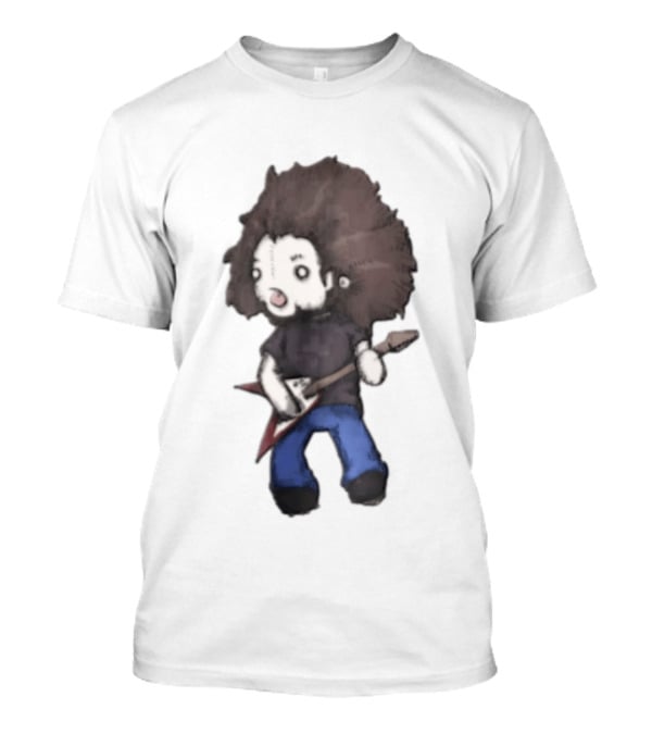 Dimebag Darrell Cartoon Character Flying V Guitar Player T-Shirt