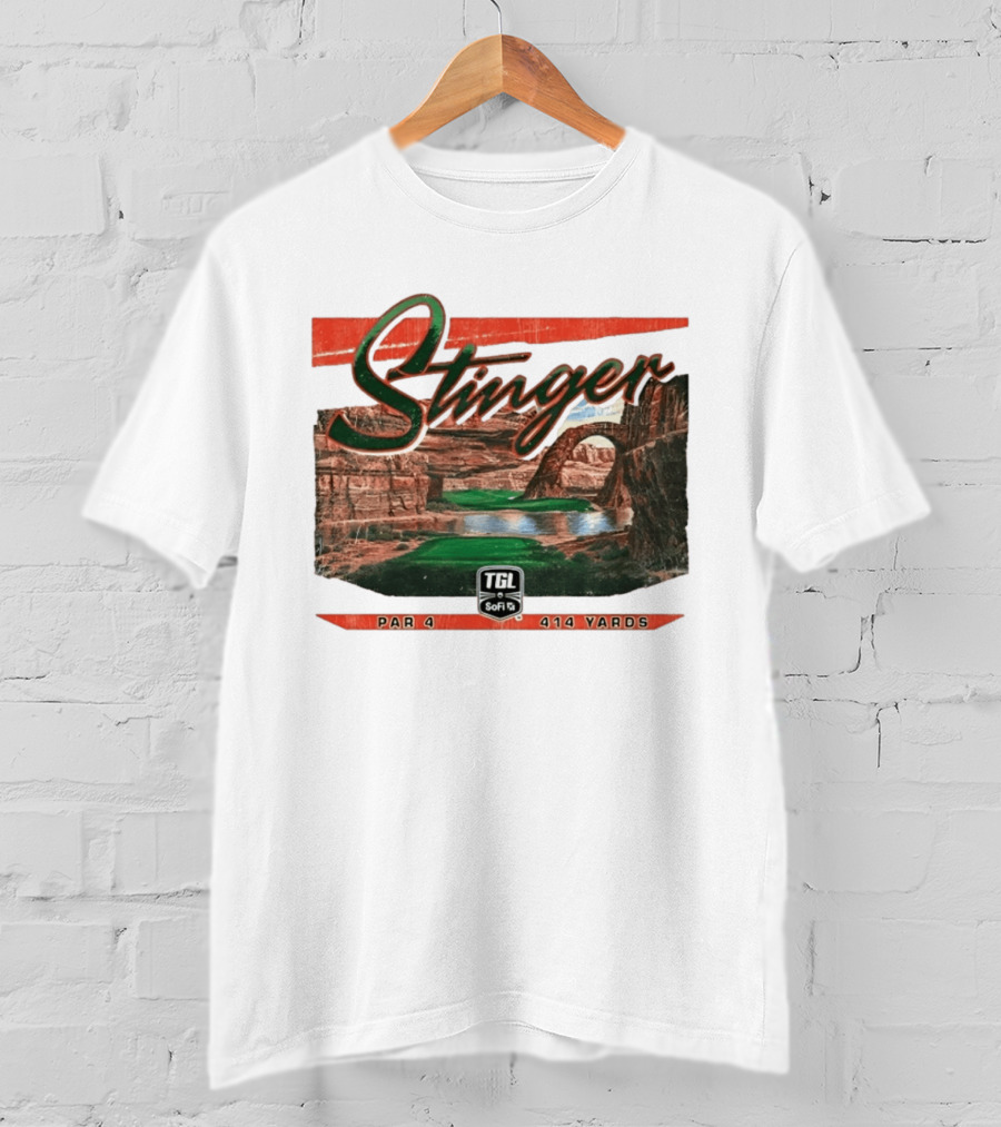 Stinger TGL SoFi Par 4 414 Yards Golf Course Canyon Scene T-Shirt