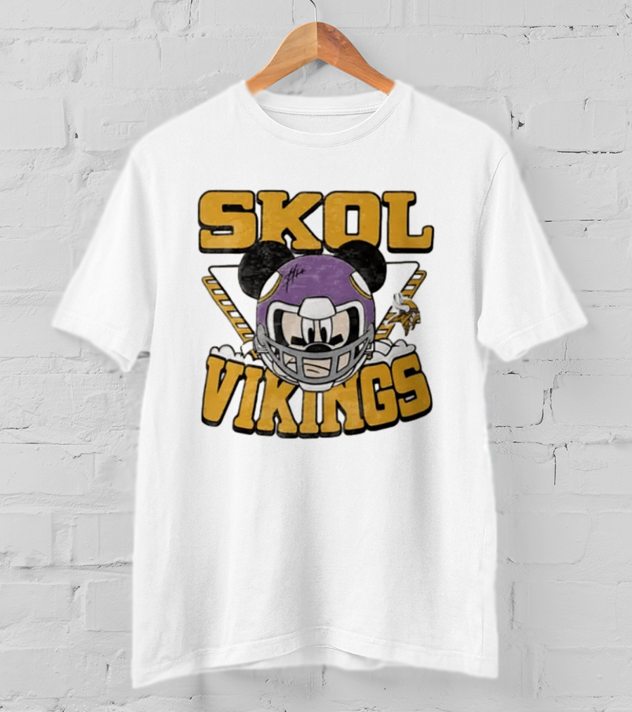 SKOL Vikings Mickey Mouse Helmet T-Shirt