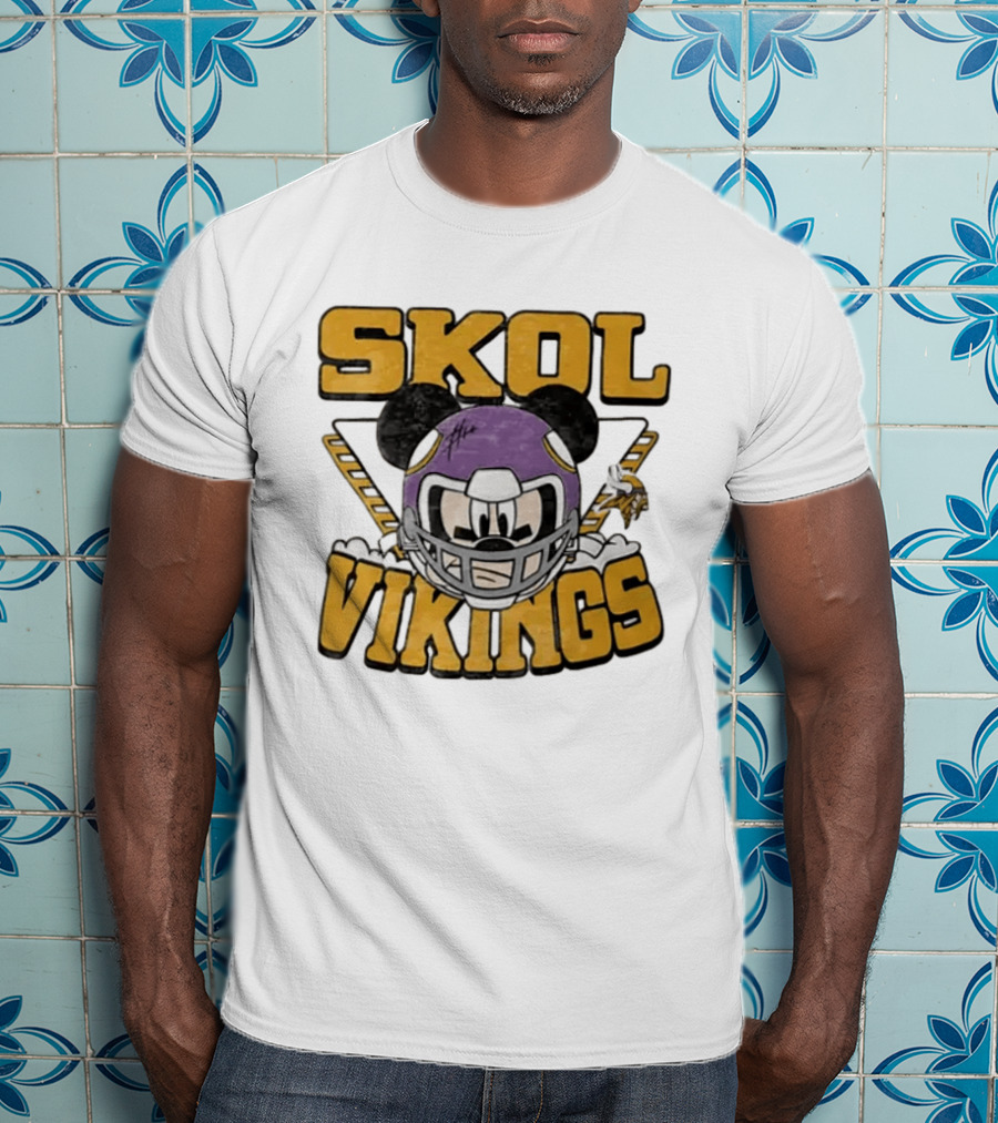 SKOL Vikings Mickey Mouse Helmet T-Shirt
