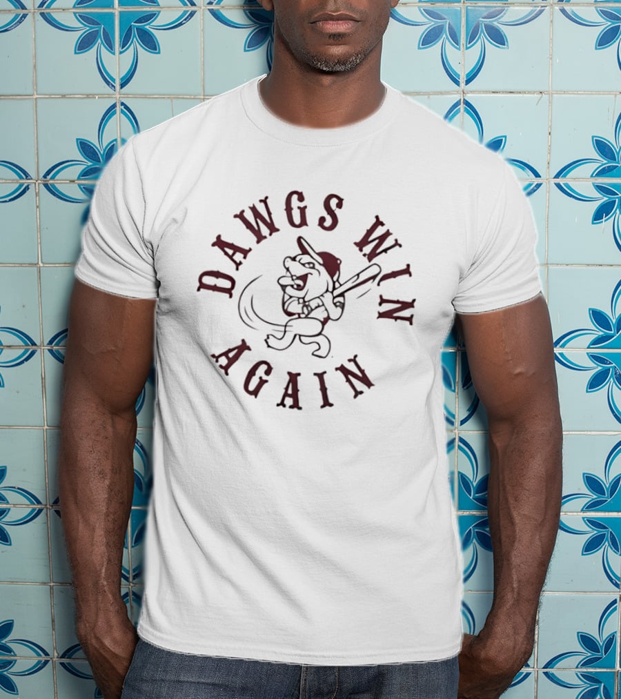 Mississippi State University Dawgs Win Again Baseball Sports Victory T-Shirt