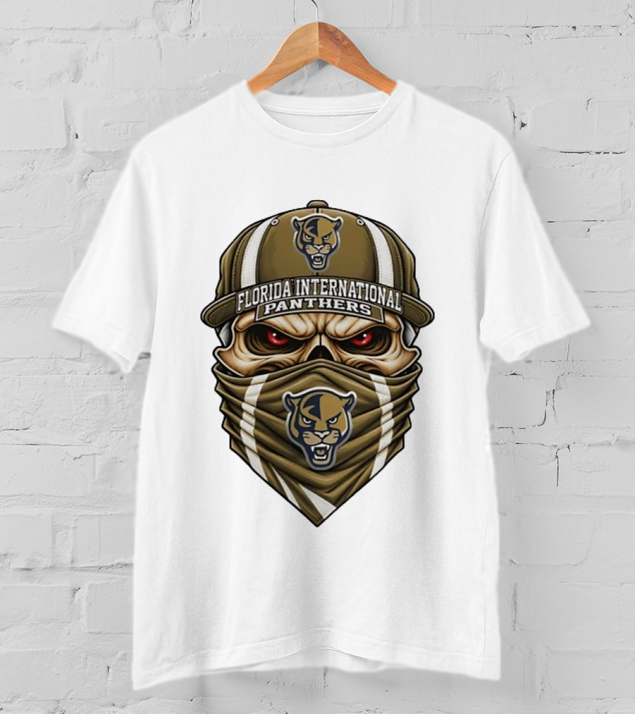 FIU Panthers Skull Mask Florida International Sports Fan Gear T-Shirt