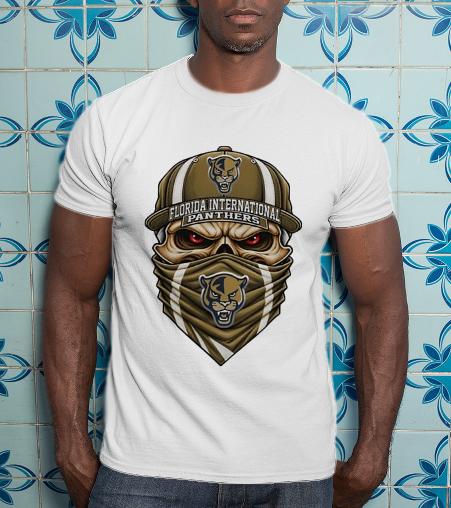 FIU Panthers Skull Mask Florida International Sports Fan Gear T-Shirt