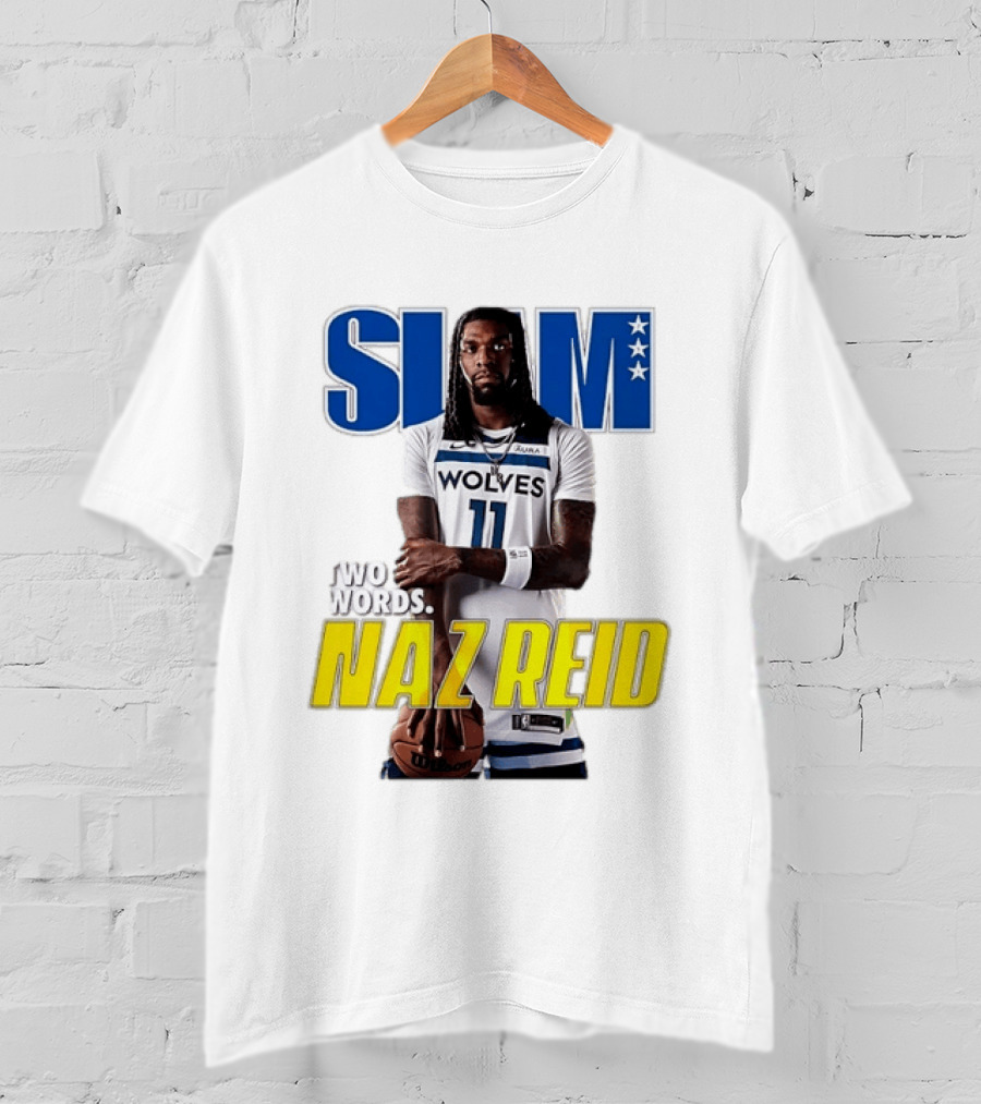 Slam Magazine Naz Reid Wolves Two Words Minnesota Basketball Cover T-Shirt