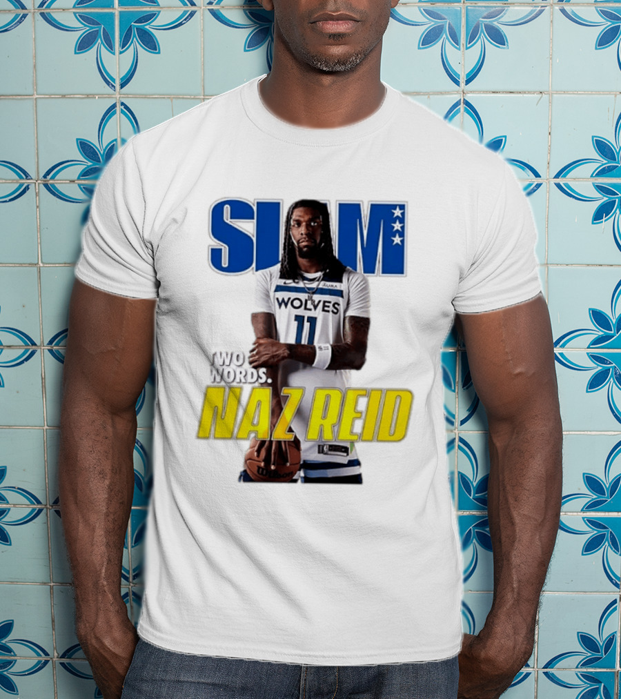 Slam Magazine Naz Reid Wolves Two Words Minnesota Basketball Cover T-Shirt