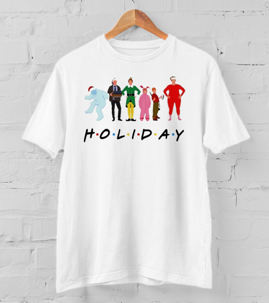 Holiday Movie Characters Mashup Christmas Movies Santa Costumes T-Shirt