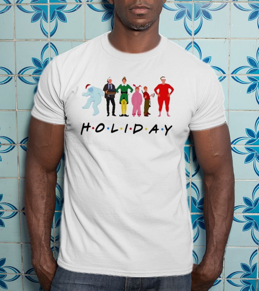 Holiday Movie Characters Mashup Christmas Movies Santa Costumes T-Shirt