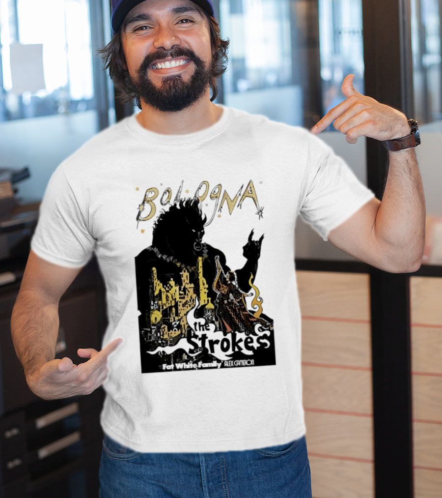 Bologna Concert The Strokes Fat White Family Alex Cameron Unipol Arena T-Shirt