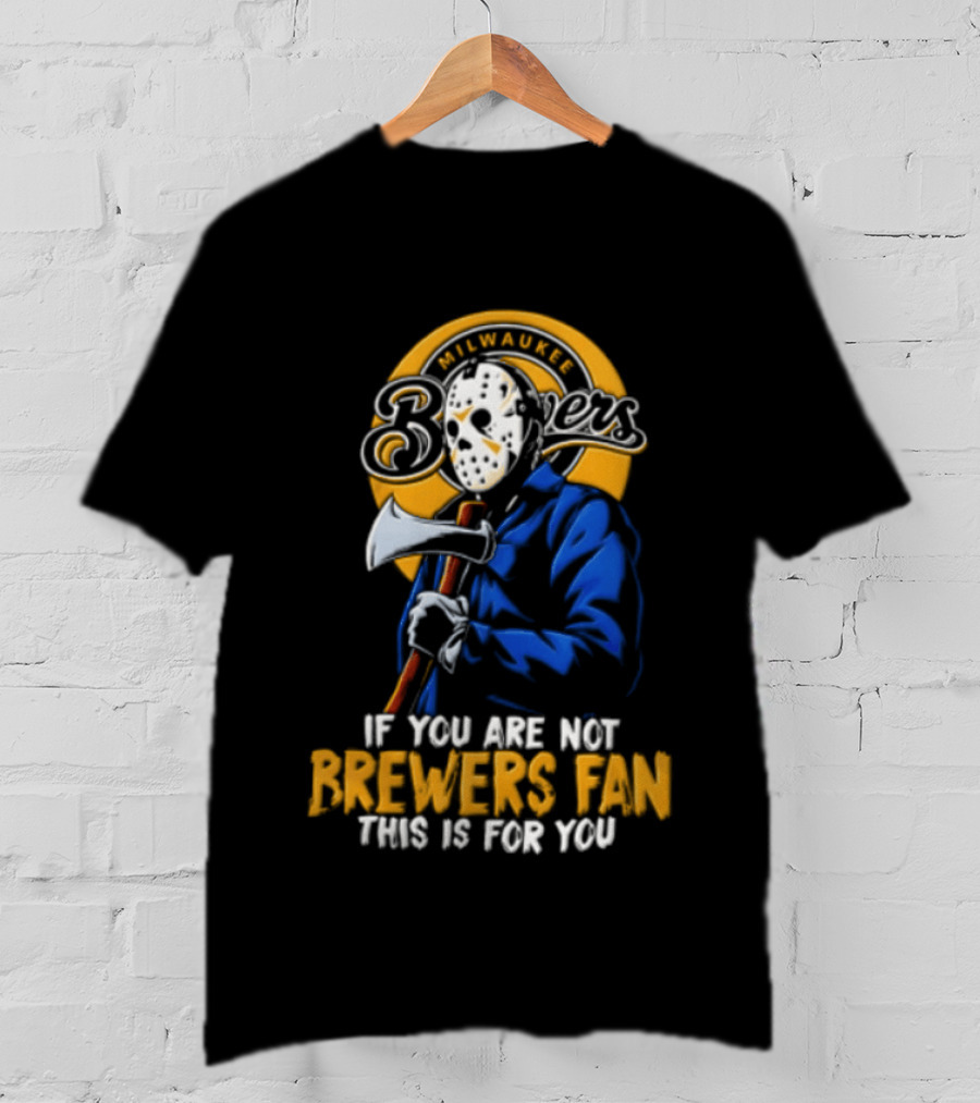 Jason Voorhees Milwaukee Brewers Fan Horror Mashup T-Shirt
