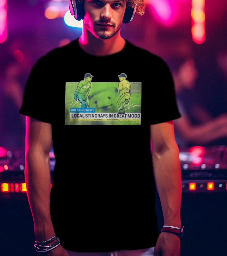 Local Stingrays In Great Mood Taylor Walls Richie Palacios Tampa Bay Rays Breaking News T-Shirt