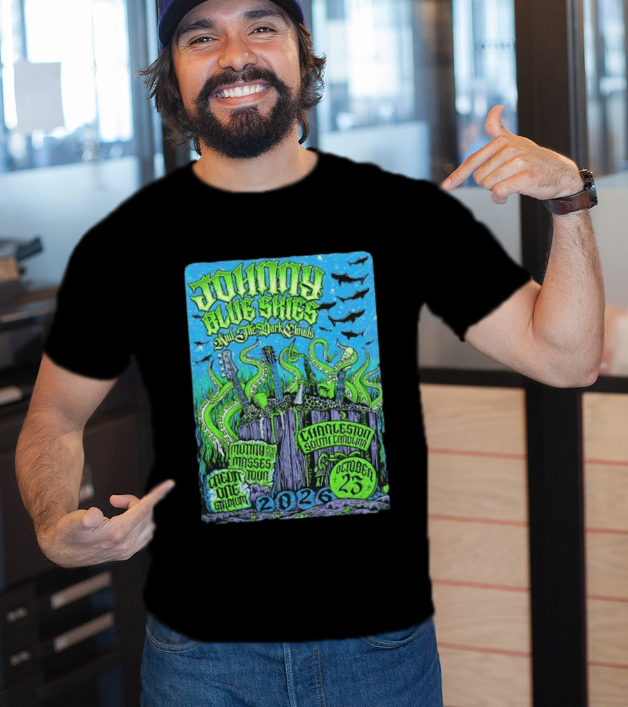 Johnny Blue Skies And The Dark Clouds Mutiny For The Masses Tour Credit One Stadium Charleston October 25 2026 T-Shirt