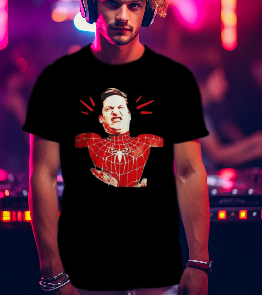 Tobey Maguire Spider Man Bootleg Marvel Red Web Suit T-Shirt