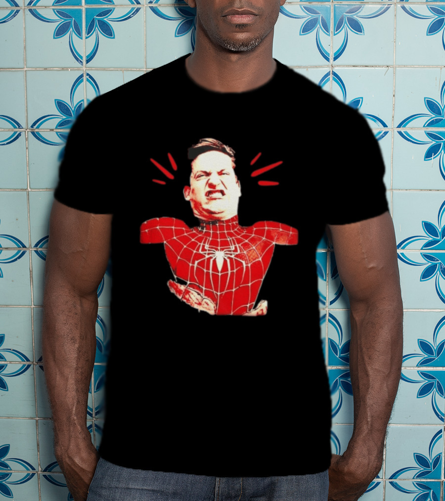 Tobey Maguire Spider Man Bootleg Marvel Red Web Suit T-Shirt