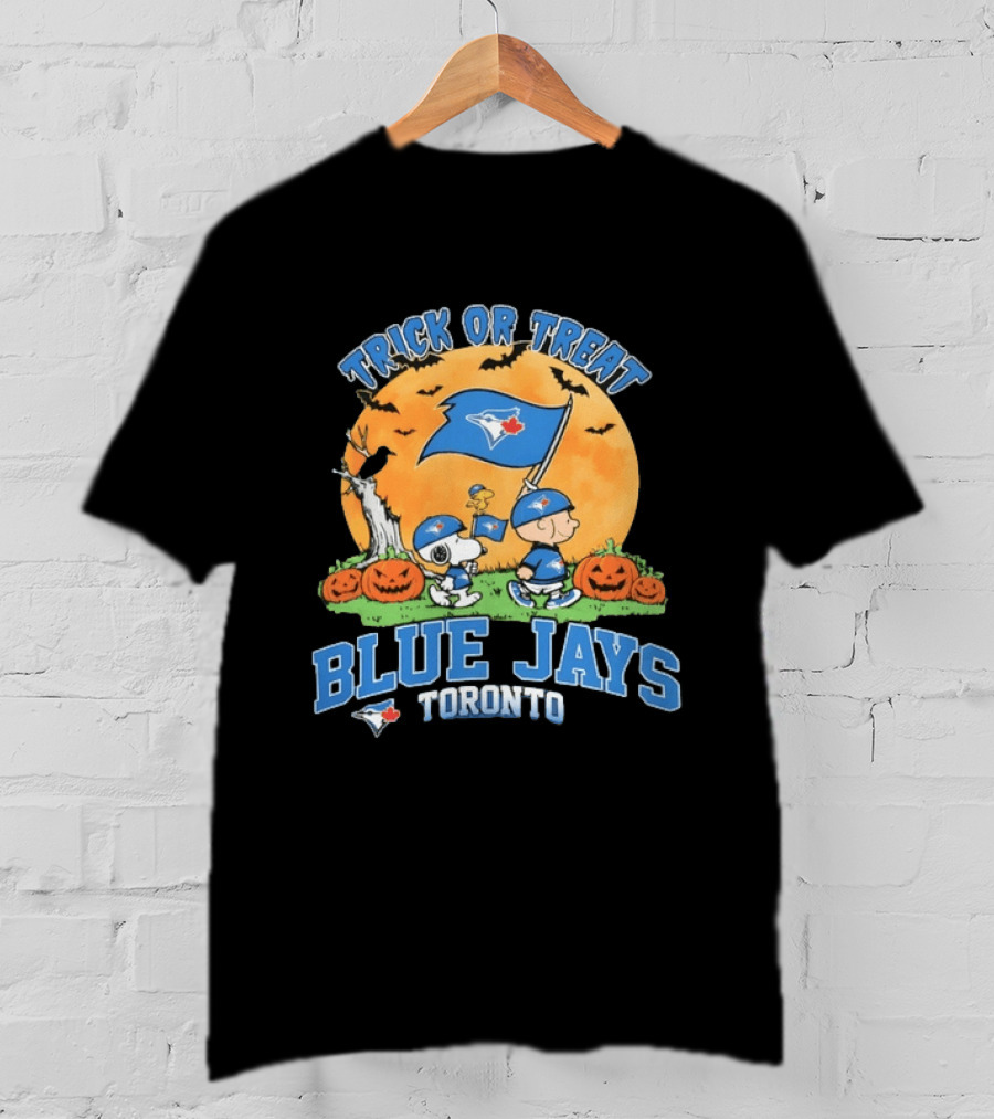 Trick Or Treat Toronto Blue Jays Peanuts Halloween T-Shirt