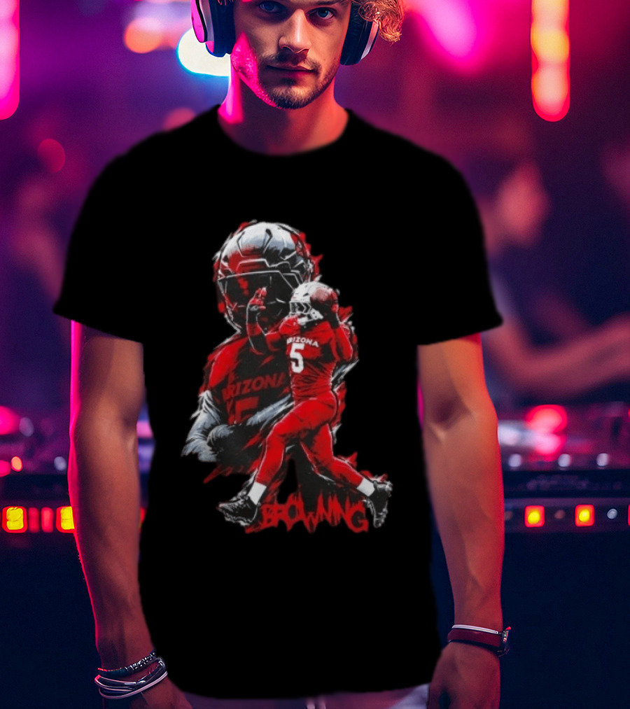 Arizona Football No 5 Browning Player T-Shirt