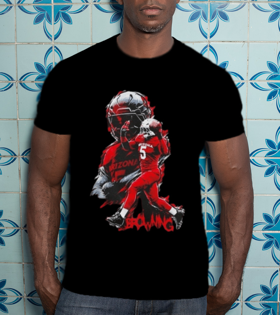 Arizona Football No 5 Browning Player T-Shirt