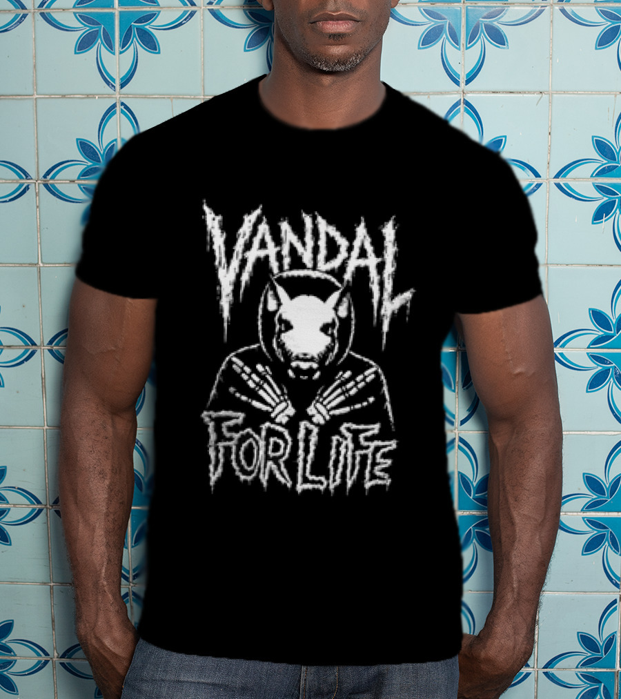 Vandal For Life Pig Skeleton Hooded T-Shirt