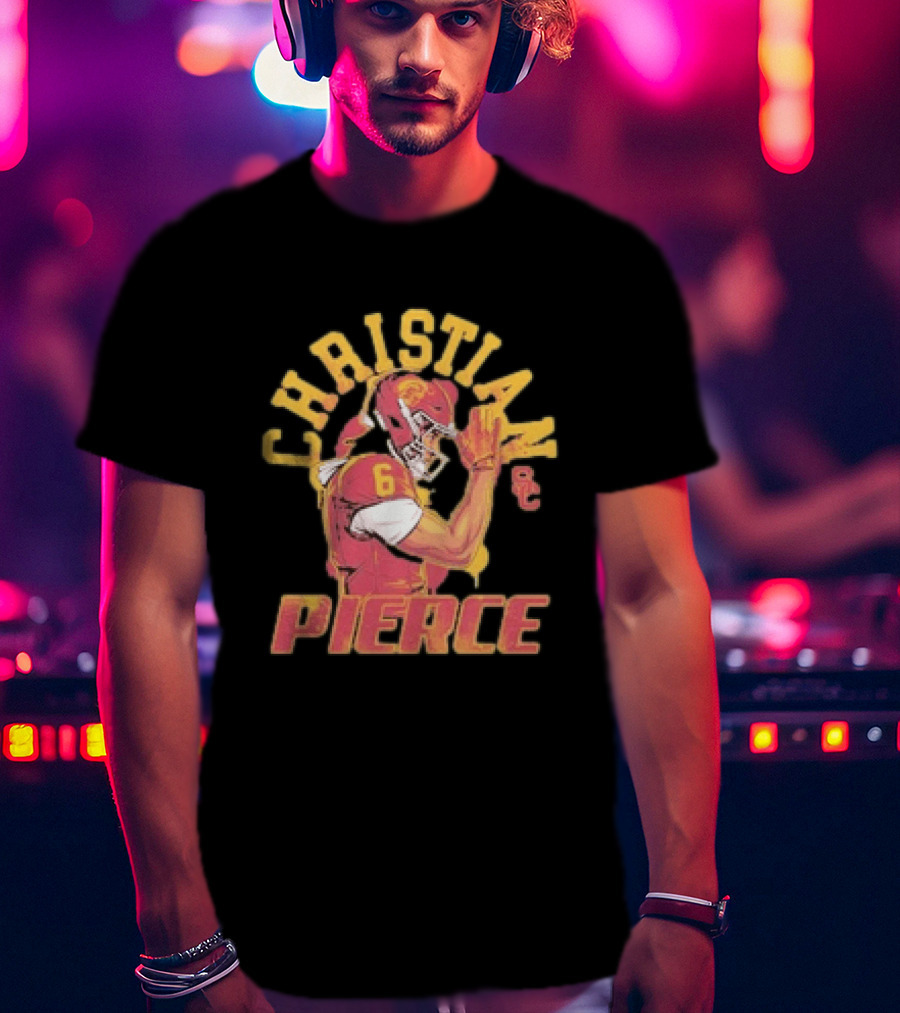 Christian Pierce No 6 USC Football NCAA Trojans T-Shirt