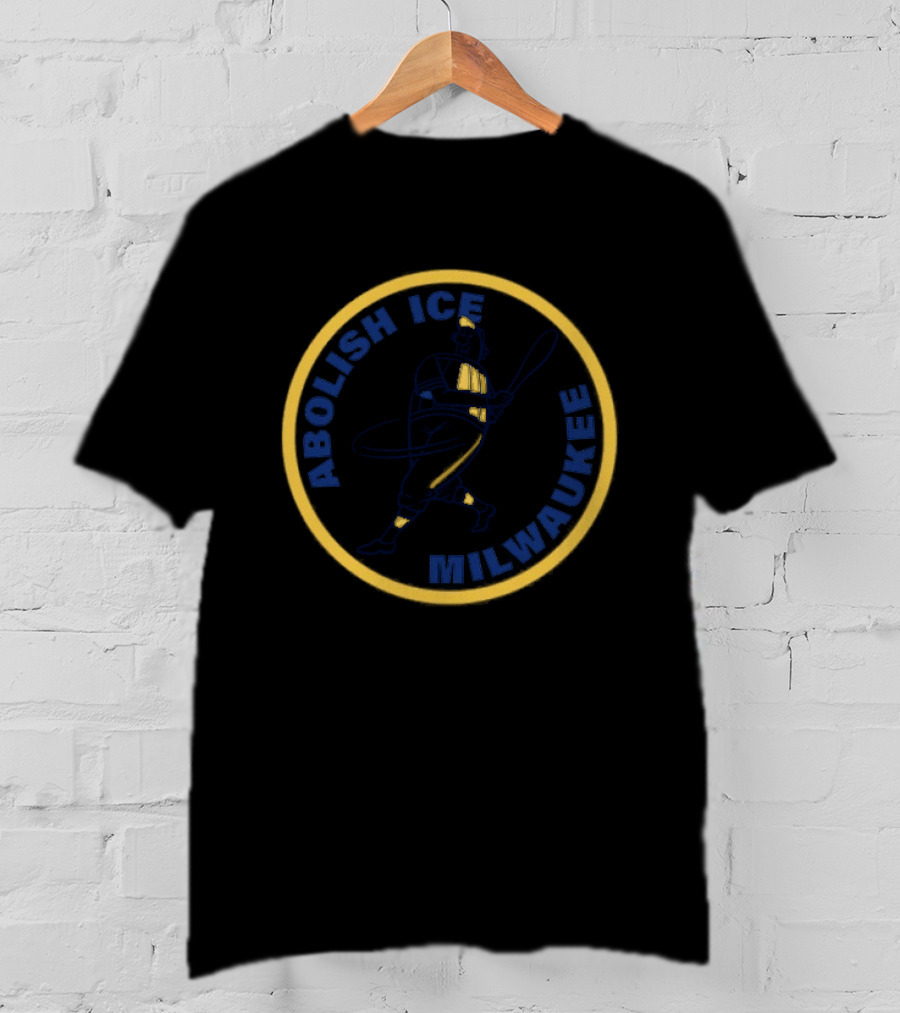 Milwaukee Abolish ICE Baseball Style Political T-Shirt