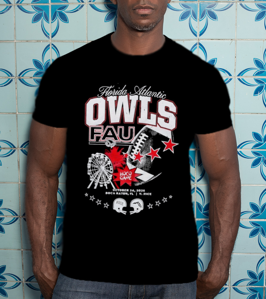 Florida Atlantic Owls FAU Hoco Game Boca Raton October 24 2026 T-Shirt