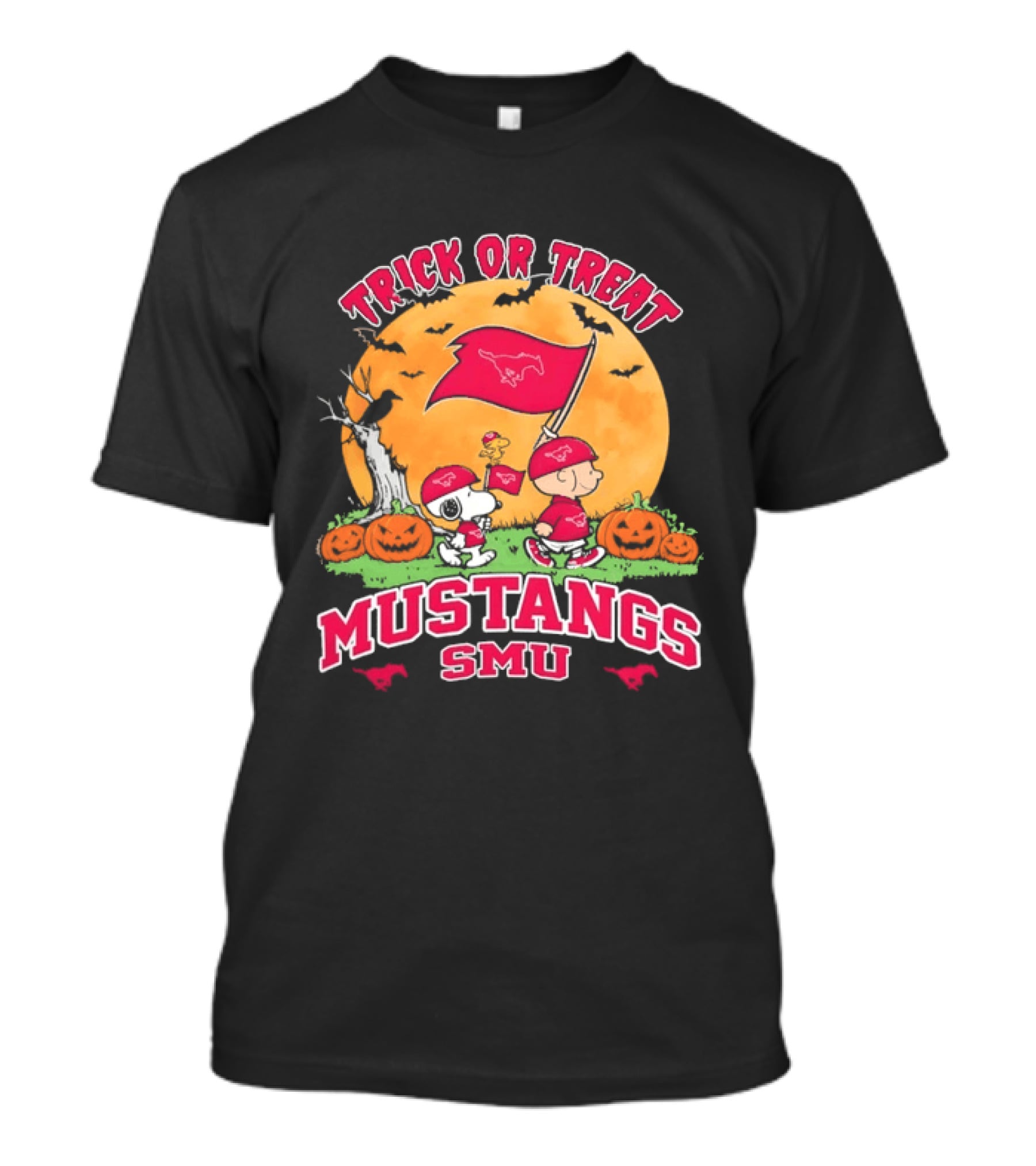 Trick Or Treat SMU Mustangs Peanuts Halloween T-Shirt