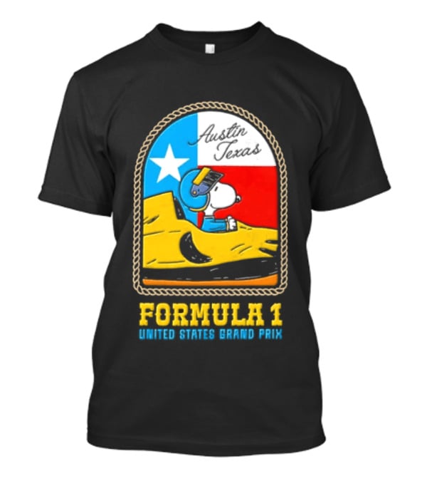 Formula 1 Snoopy United States Grand Prix Austin Texas T-Shirt