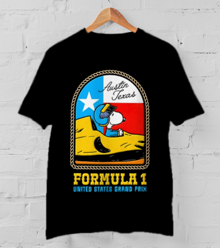 Formula 1 Snoopy United States Grand Prix Austin Texas T-Shirt