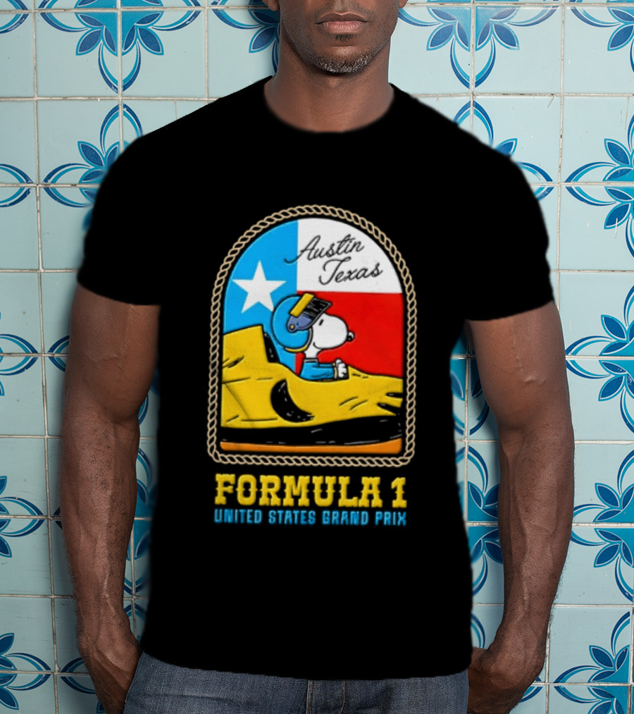 Formula 1 Snoopy United States Grand Prix Austin Texas T-Shirt