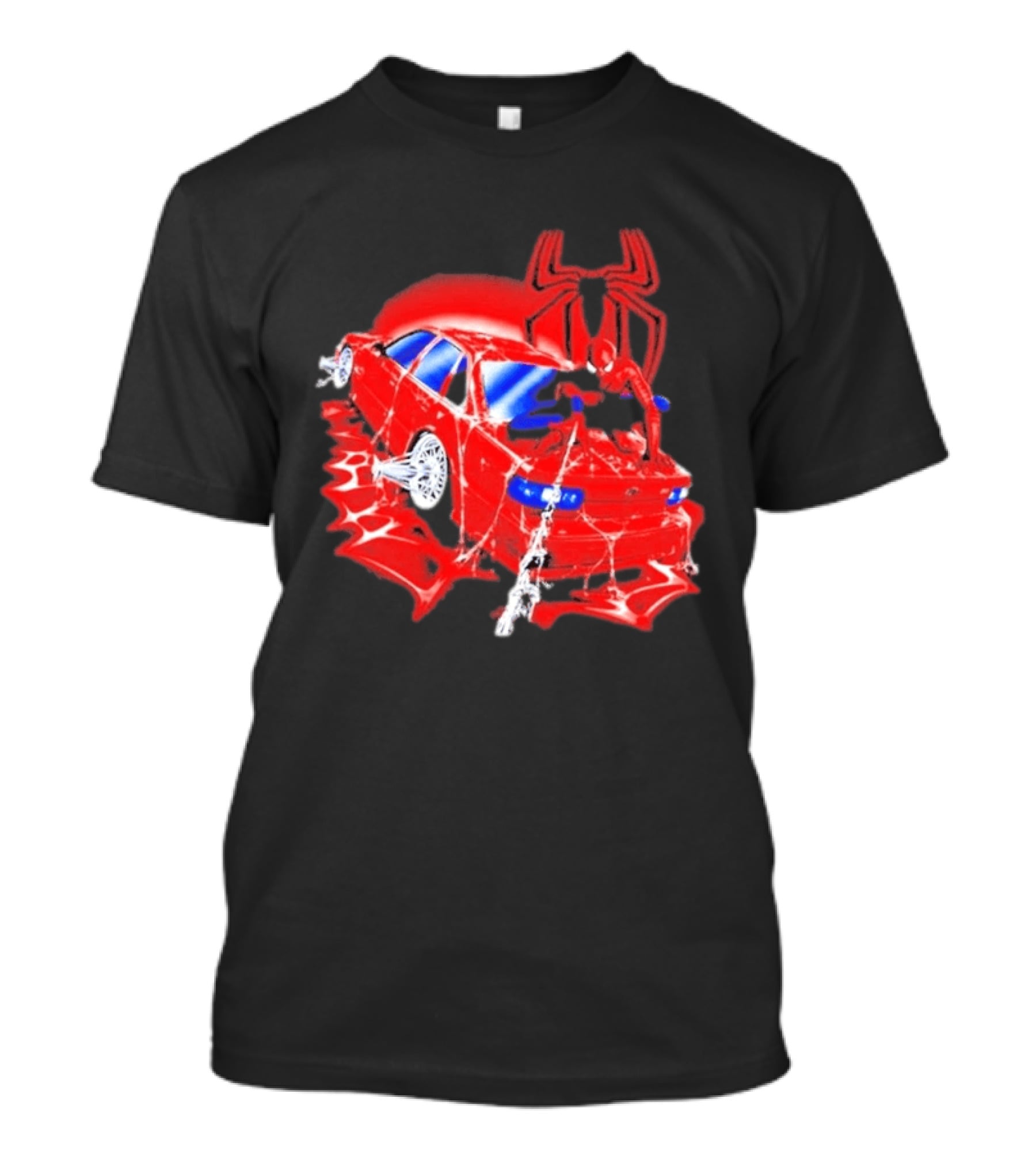 Spider Car Red Spider Man Bootleg Marvel Web T-Shirt