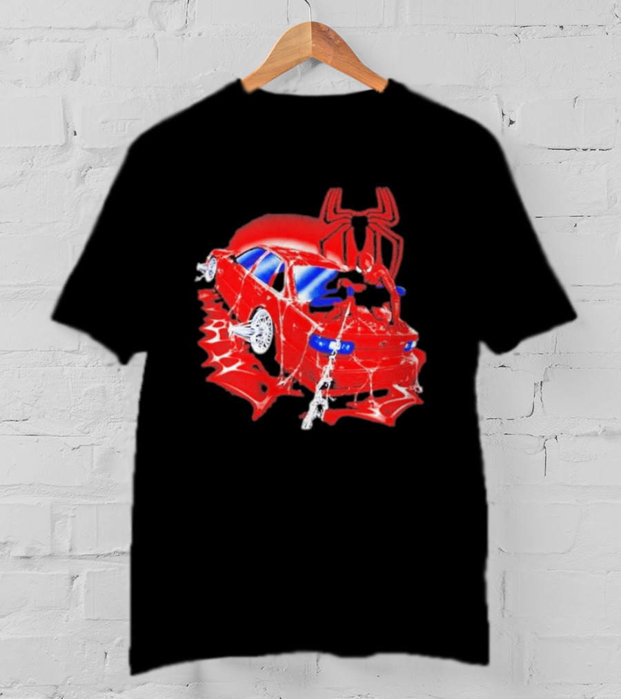 Spider Car Red Spider Man Bootleg Marvel Web T-Shirt