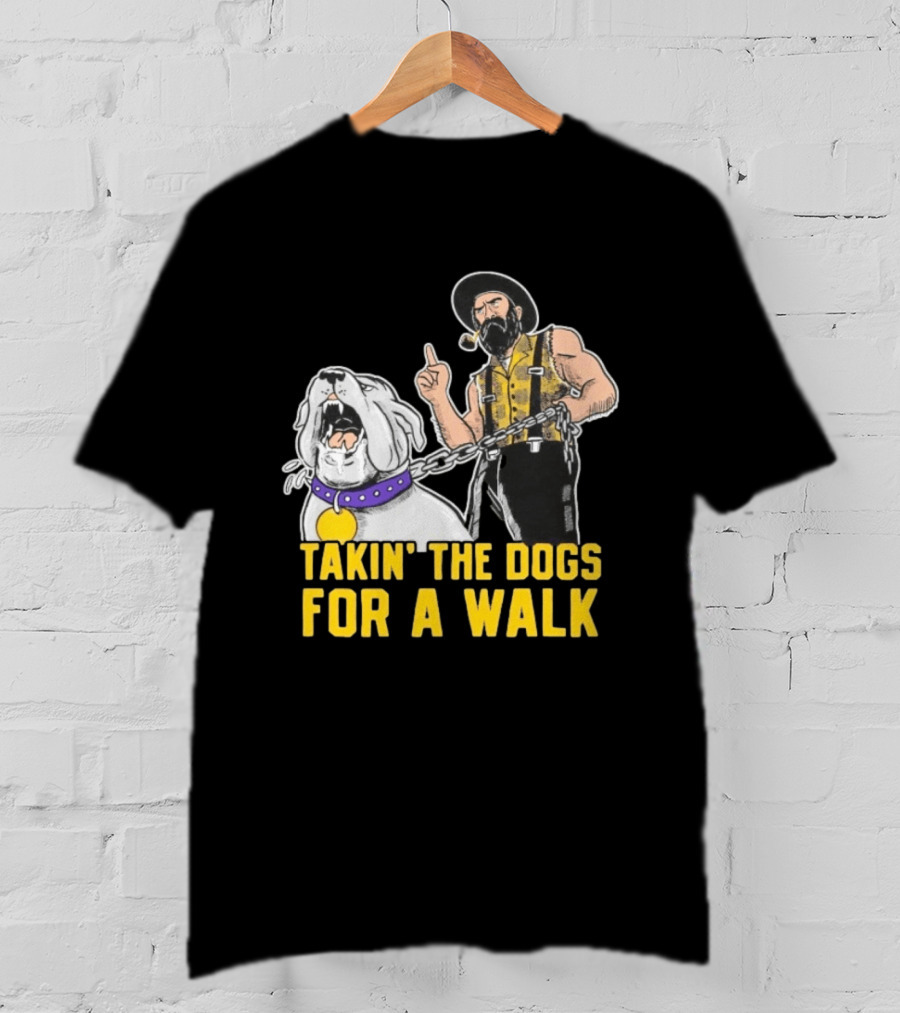 Takin' The Dogs For A Walk James Madison Dukes Vs Appalachian State Mountaineers T-Shirt
