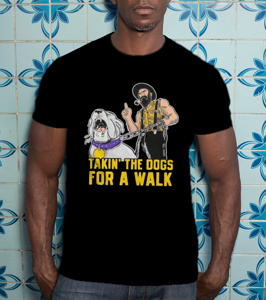 Takin' The Dogs For A Walk James Madison Dukes Vs Appalachian State Mountaineers T-Shirt